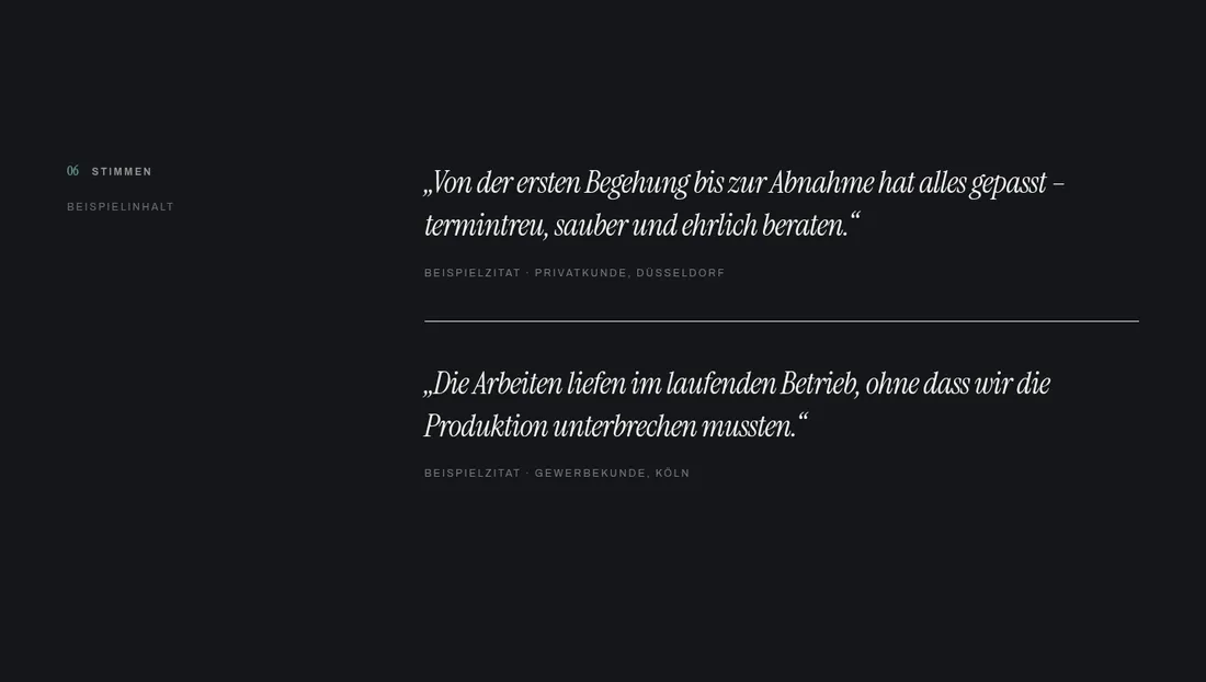 Ausschnitt der Dachdecker-Demo: Vertrauen ohne Erfindungen